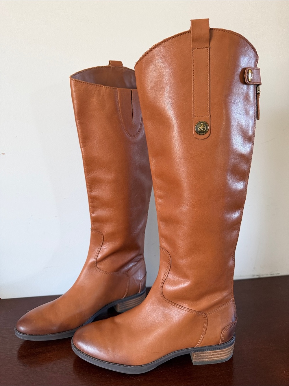 Sam Edelman Penny Riding Boots Equestrian Whiskey Leather US 6 Timeless Classic - Picture 2 of 16